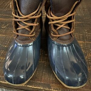 Sperry Brown and Blue Duck Boots